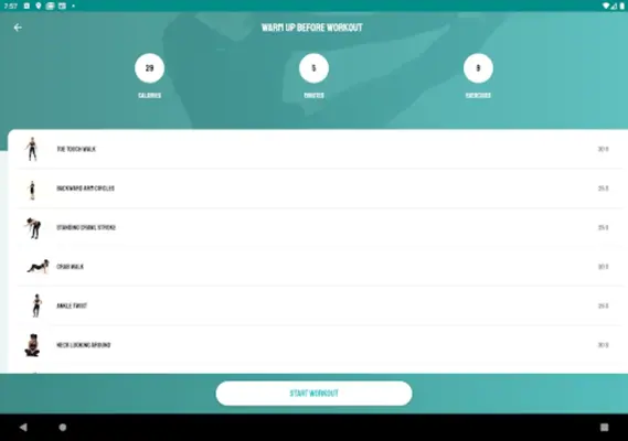 Warm Up & Morning Workout App android App screenshot 1